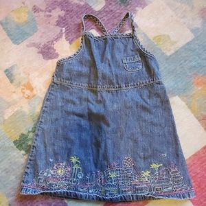 Girl's Oshkosh Denim Coverall Skirt
